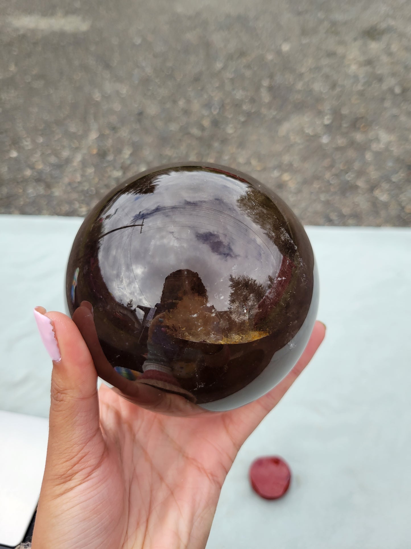 Smokey quartz sphere