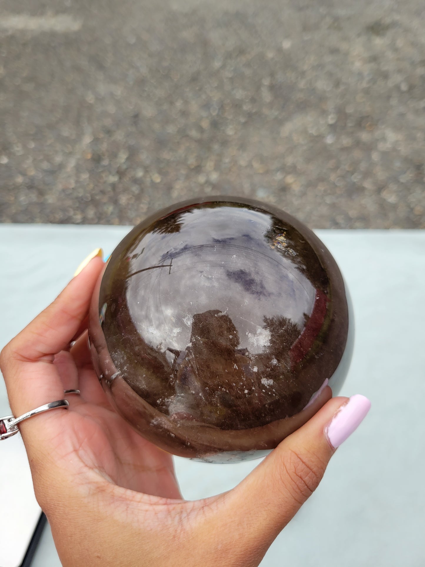 Smokey quartz sphere