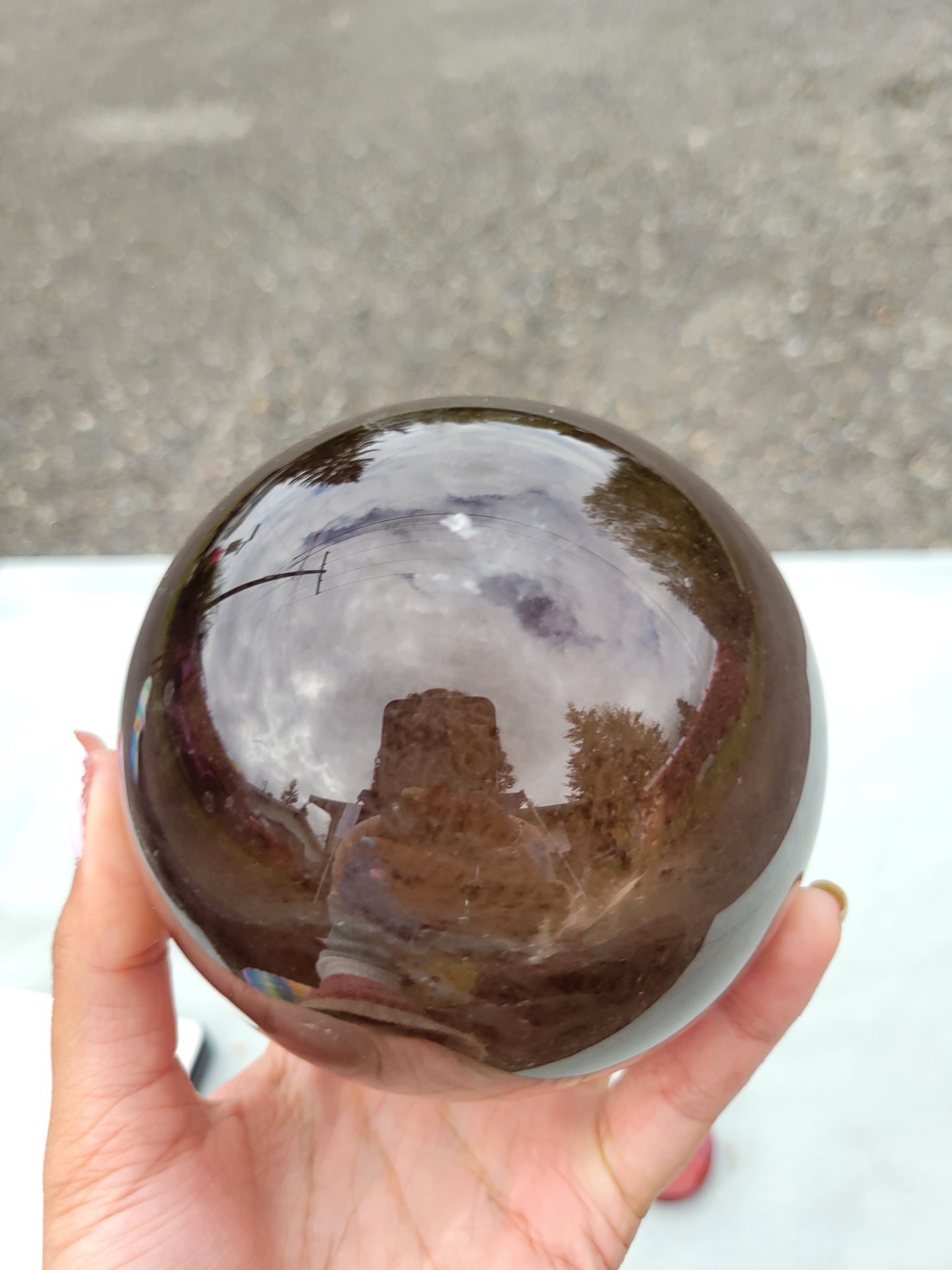 Smokey quartz sphere