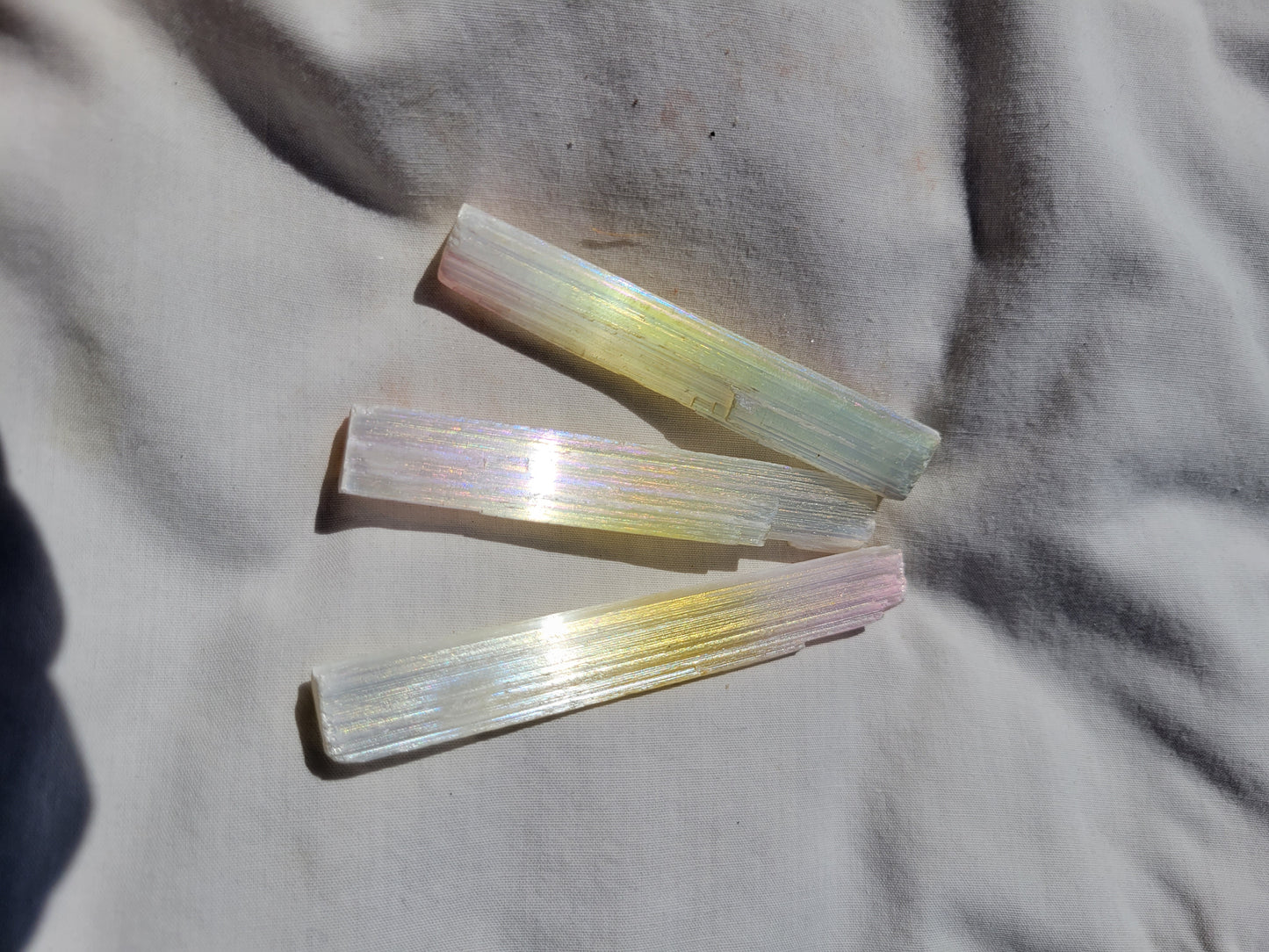 Raw Rainbow Selenite (charging stone)