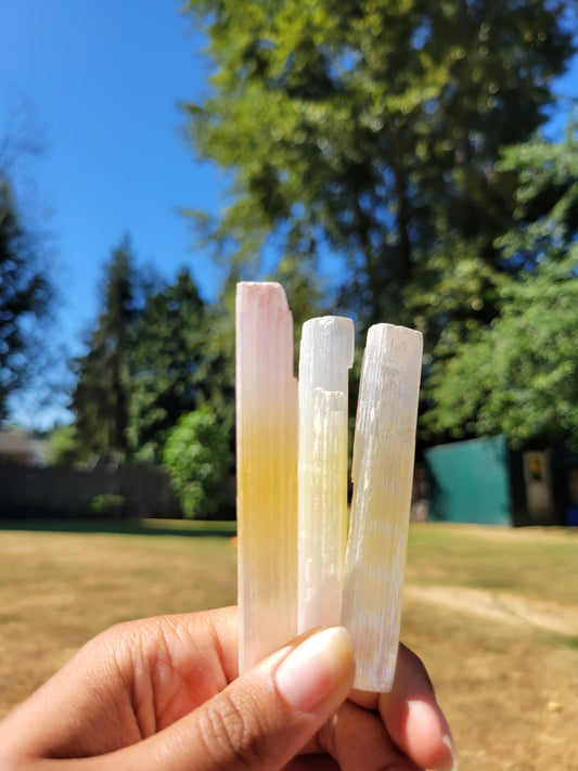 Raw Rainbow Selenite (charging stone)