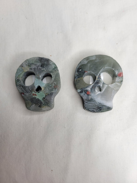 African Bloodstone Skulls