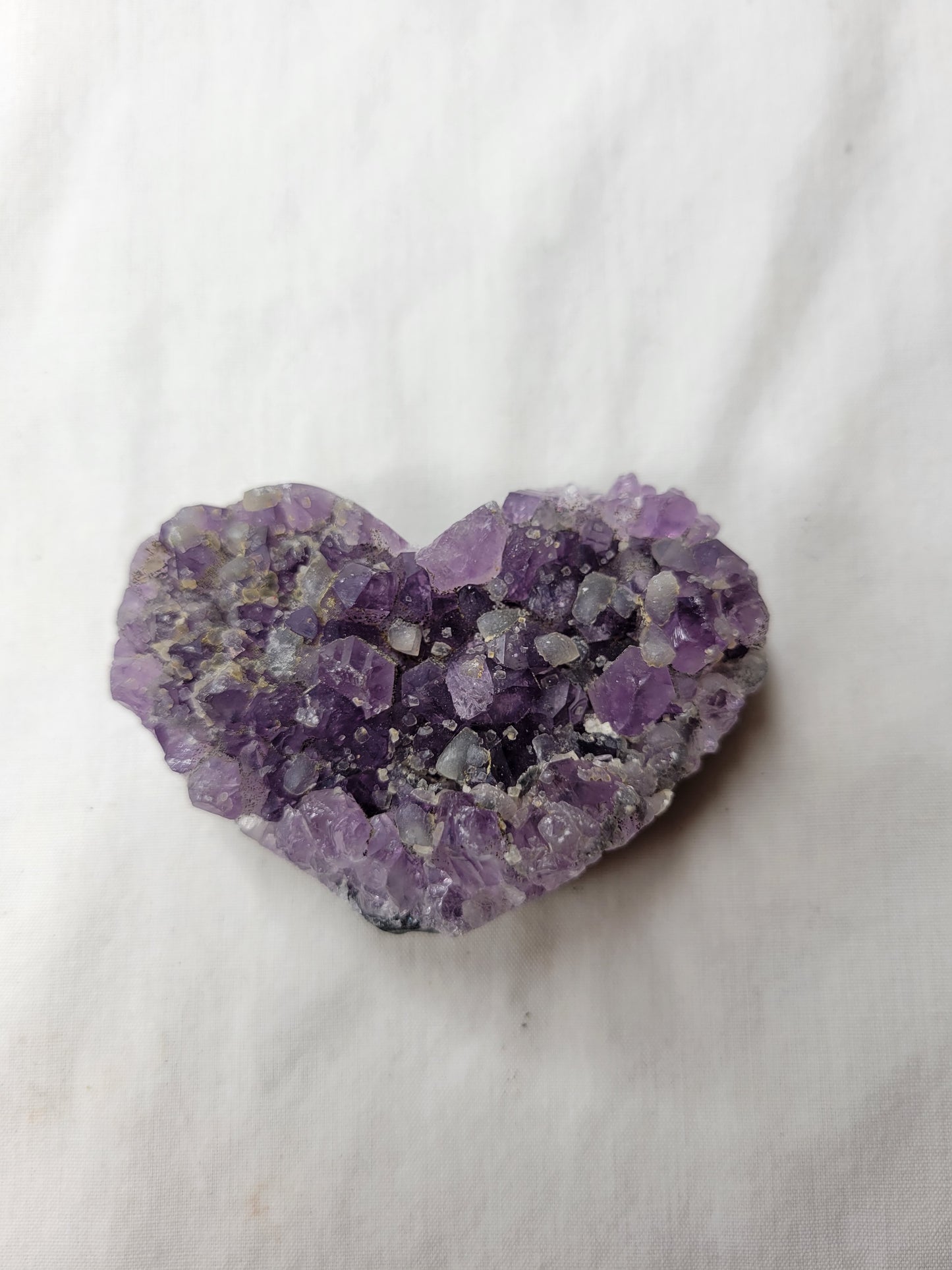 Amethyst with Quartz Cluster Heart