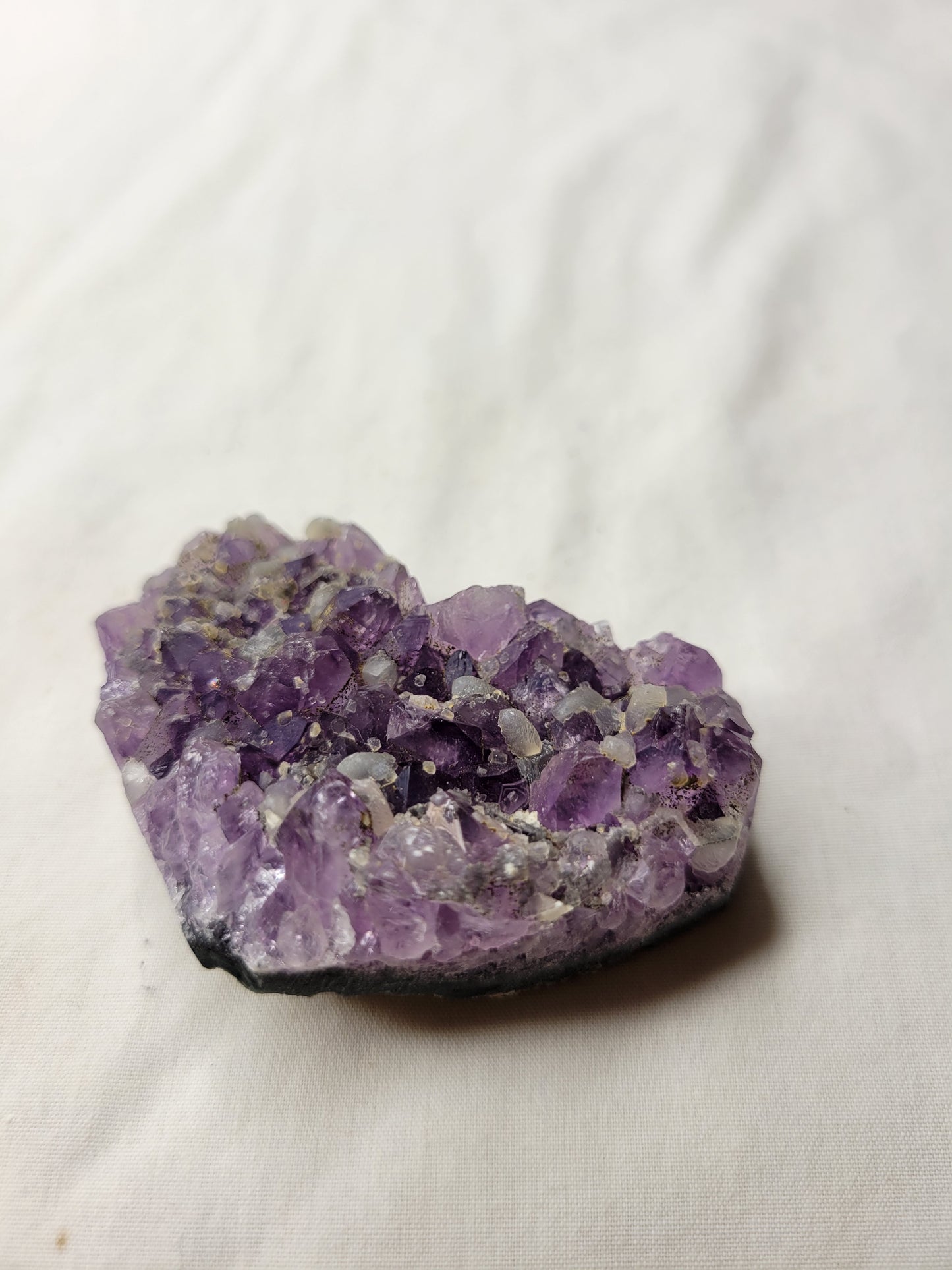 Amethyst with Quartz Cluster Heart