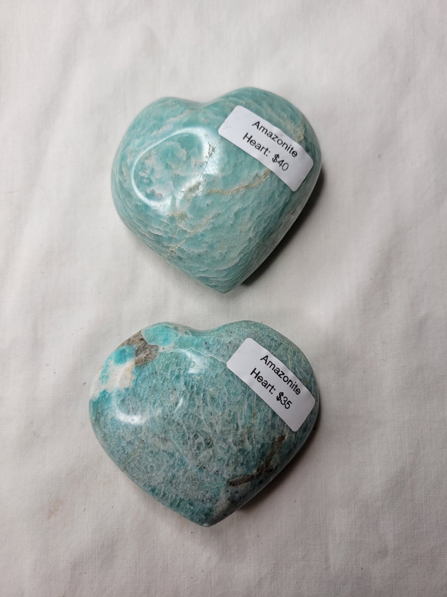 Amazonite Hearts