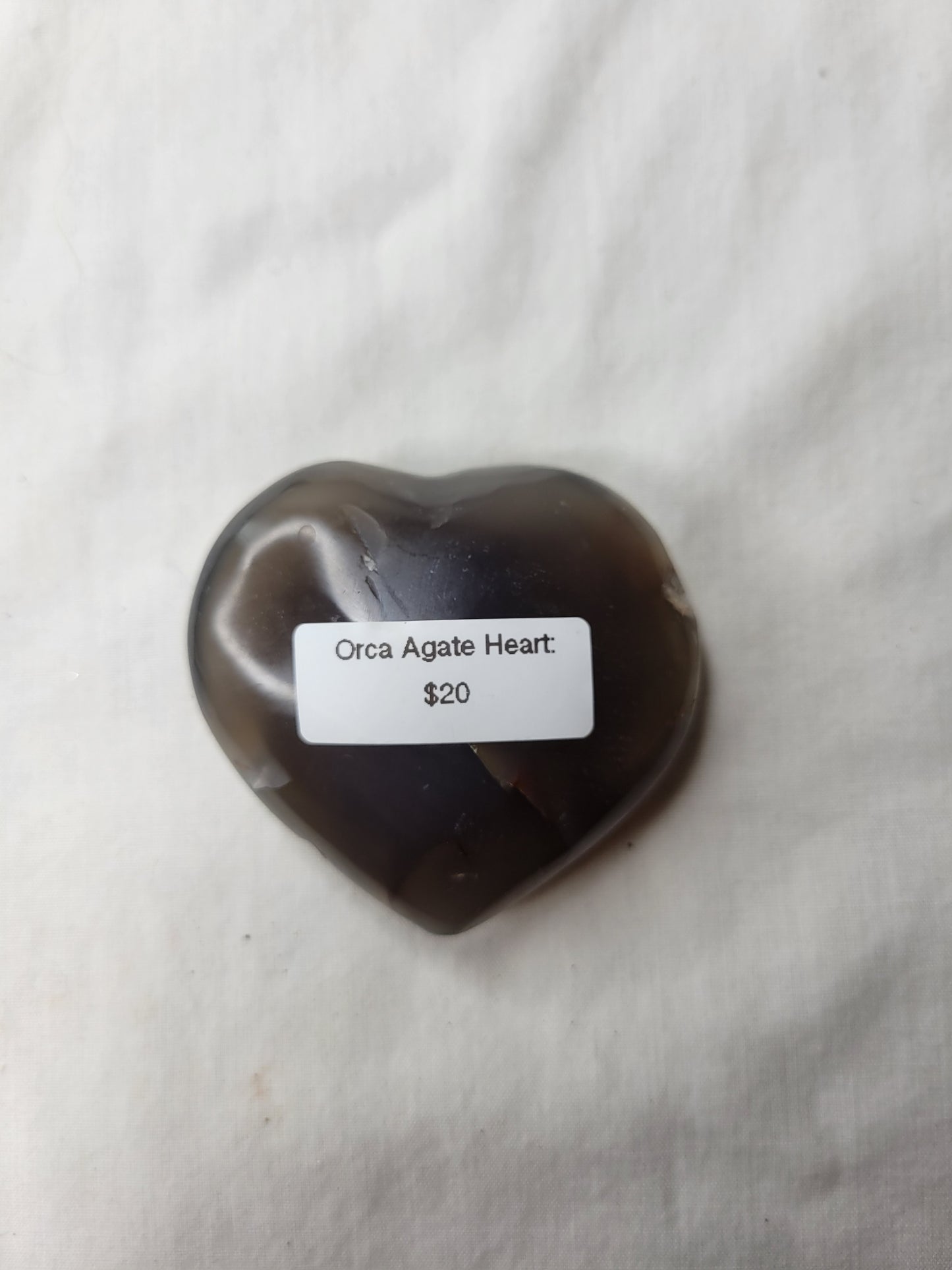 Orca Agate Hearts