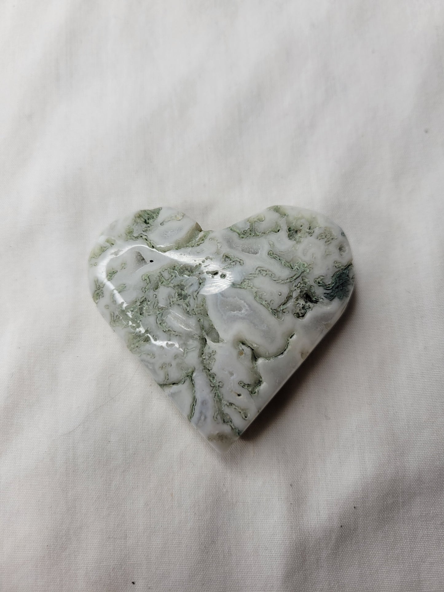 Moss Agate Heart