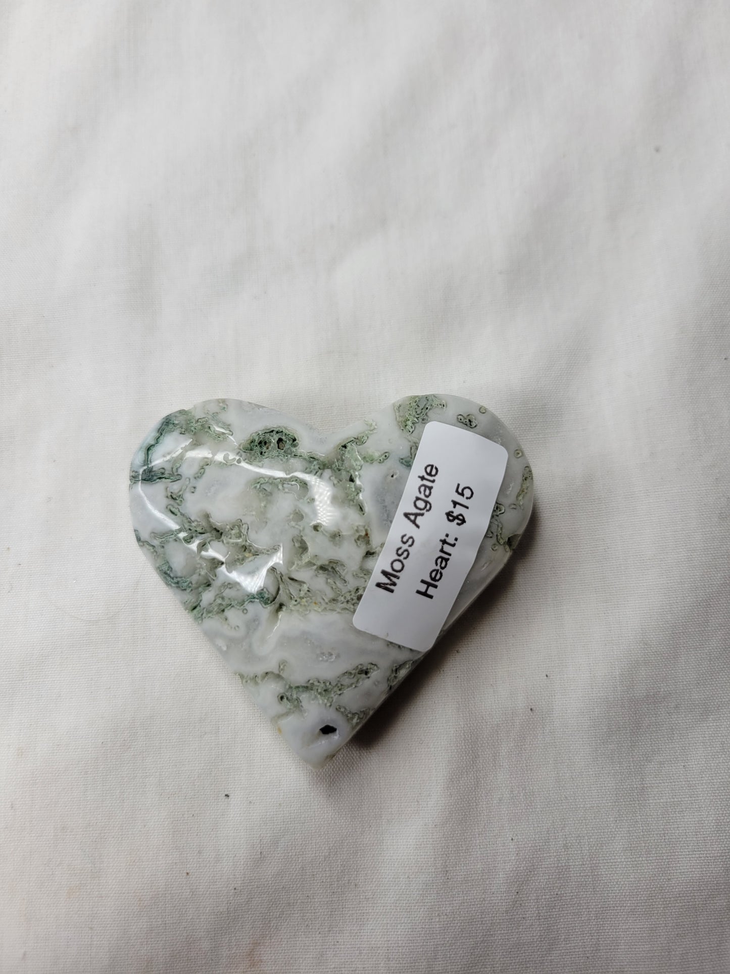 Moss Agate Heart