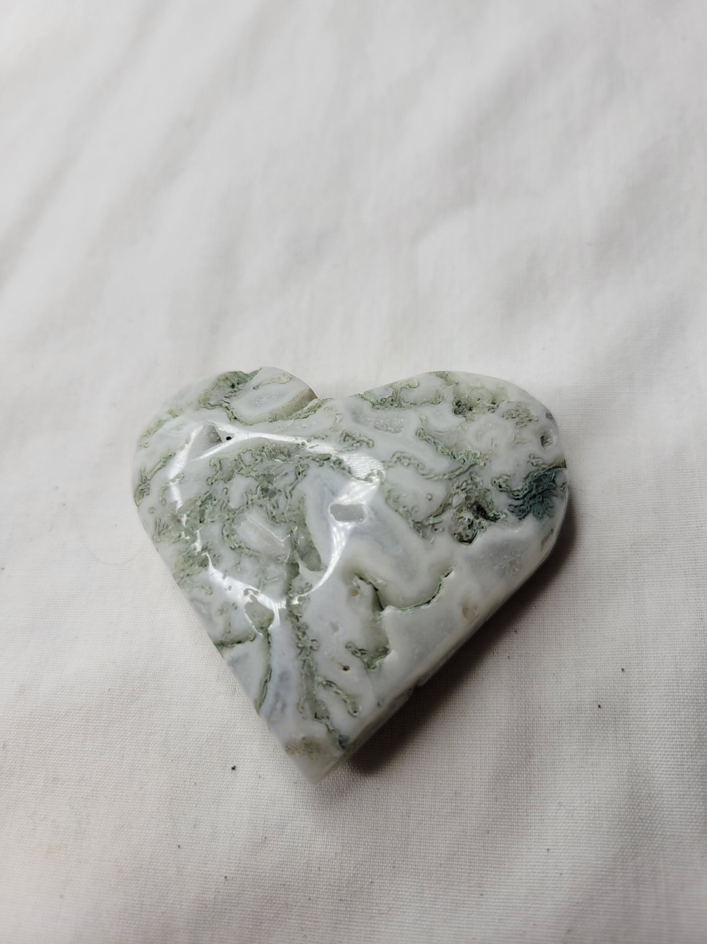 Moss Agate Heart