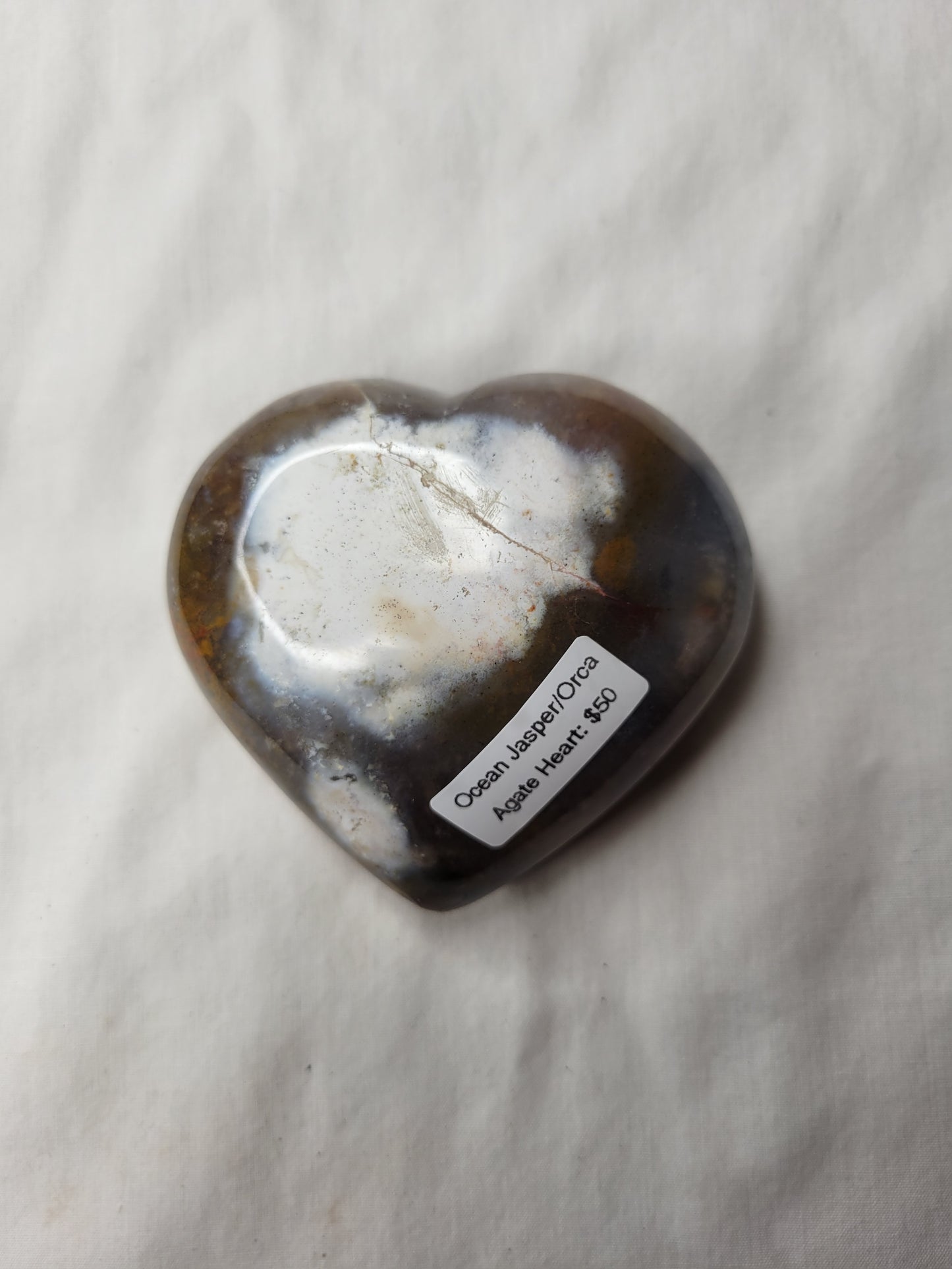 Ocean Jasper/Orca Agate Heart