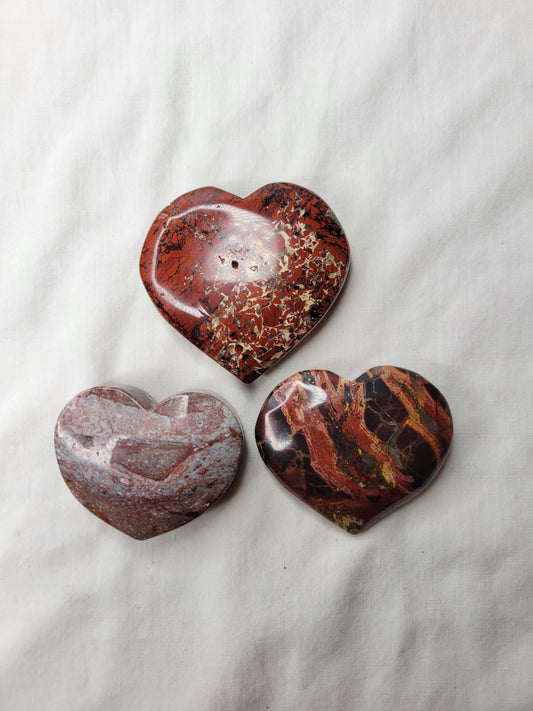 Red Jasper Hearts