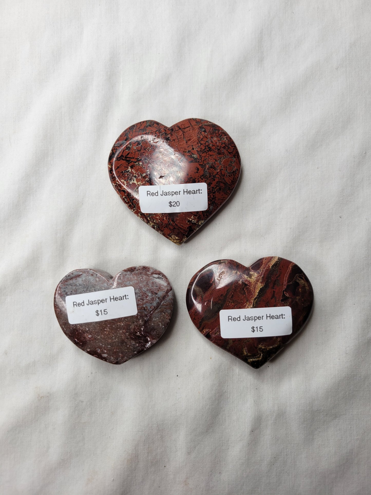 Red Jasper Hearts