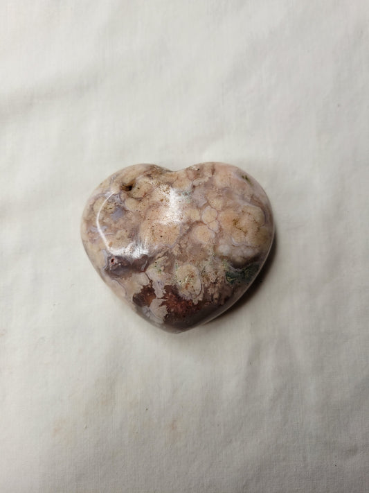 Flower Agate Heart