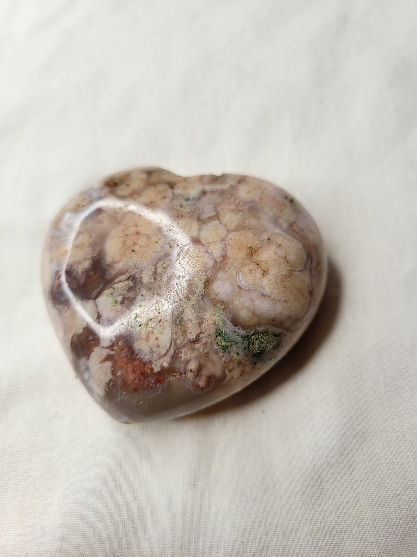 Flower Agate Heart