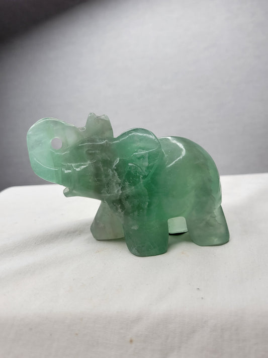 Green Flourite Elephant