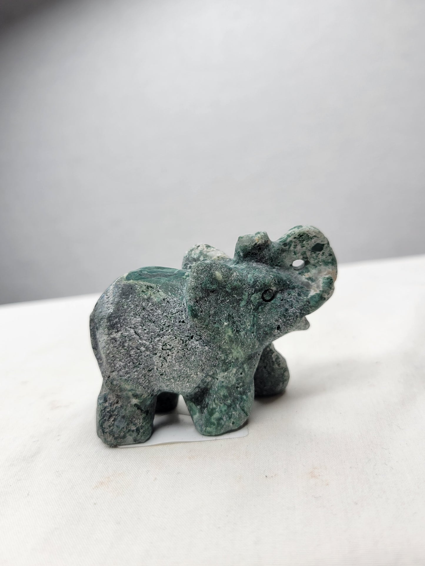 Moss Agate Elephant