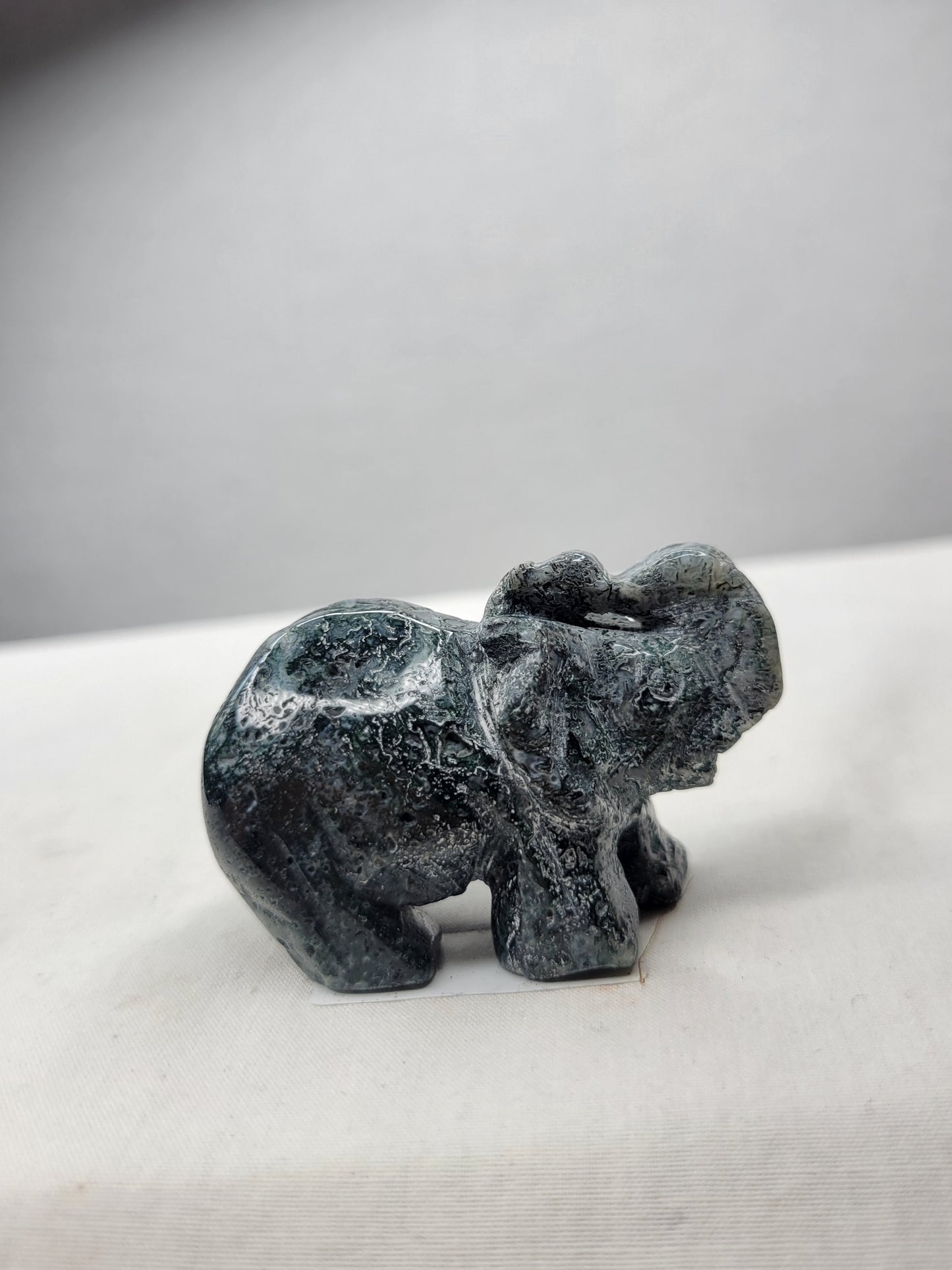 Moss Agate Elephant