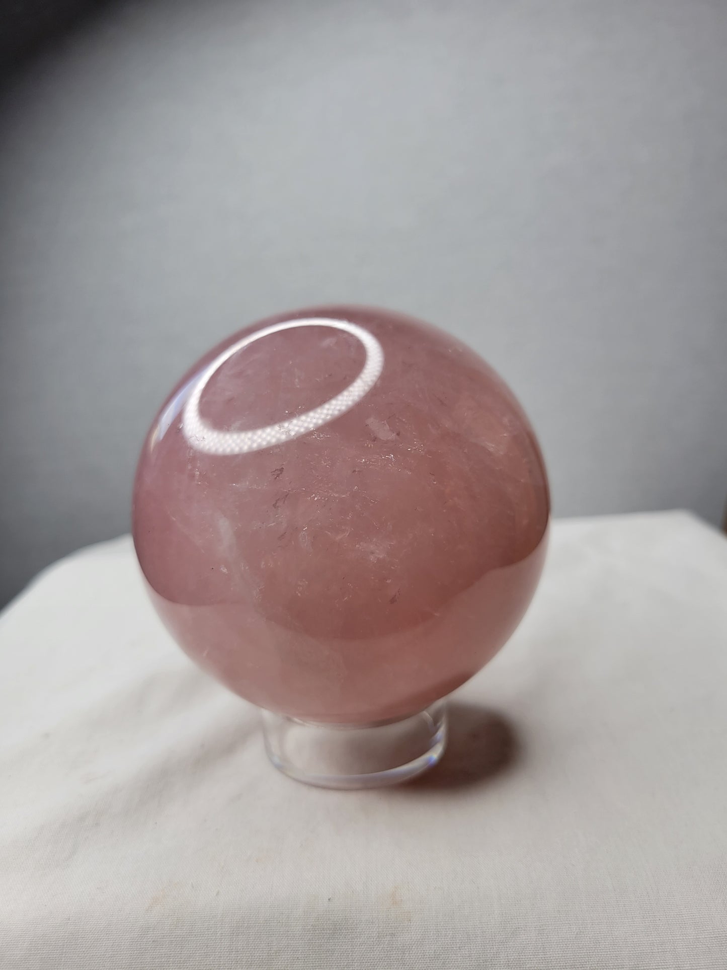 Star Flash Rose Quartz Sphere