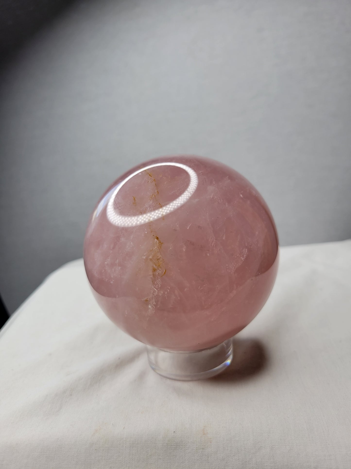 Star Flash Rose Quartz Sphere