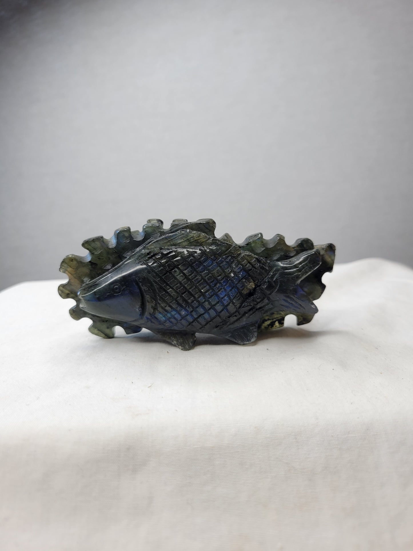 Blue Flash Labradorite Fish